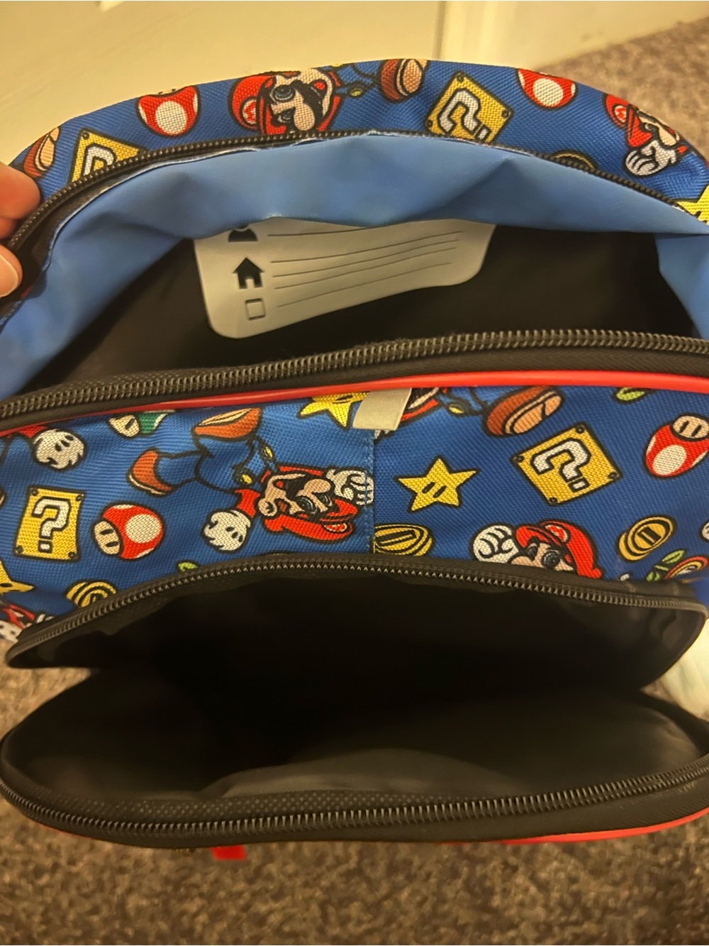 Nintendo Super Mario Blue and Red Kids Backpack 16” - Picture 4 of 4